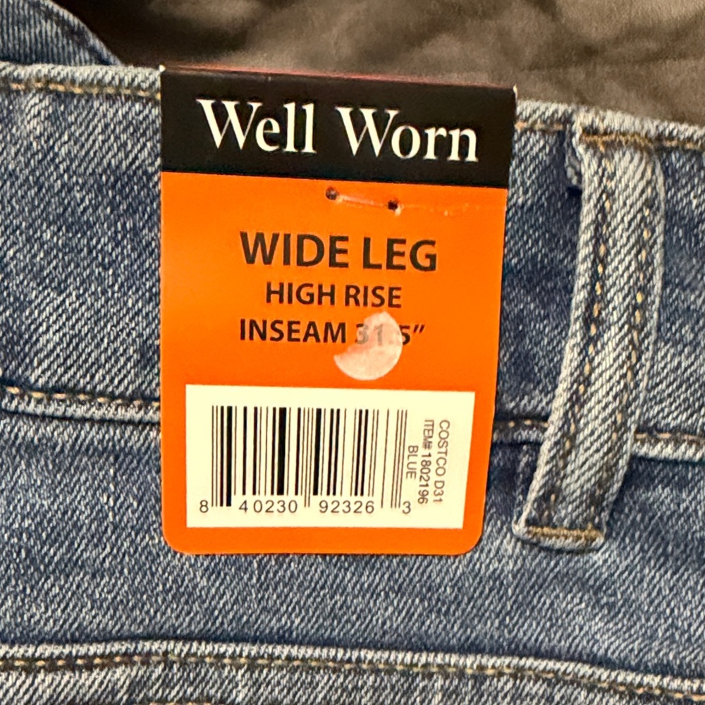 Well Worn High Rise Wide Leg Denim